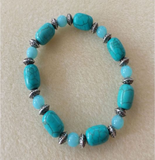 Picture of Turquoise and Glass Beaded Bracelet